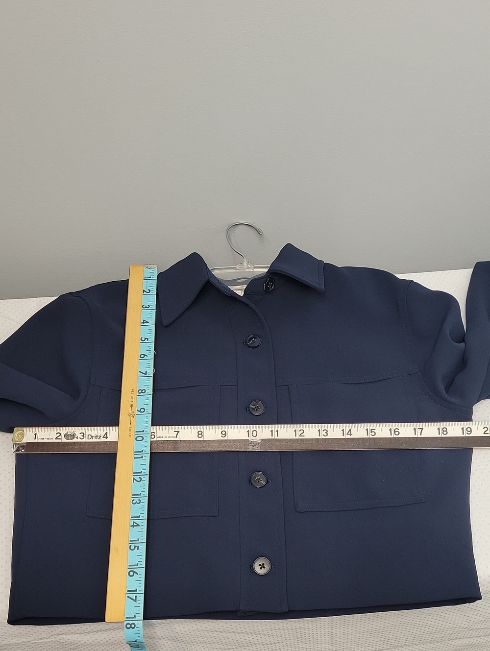 Aritzia Wilfred Little Cropped Jacket Navy Blue size Small - Picture 7 of 9